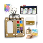 Mini Watercolor Paint Set, Portable Watercolor Paint Travel Set, 12