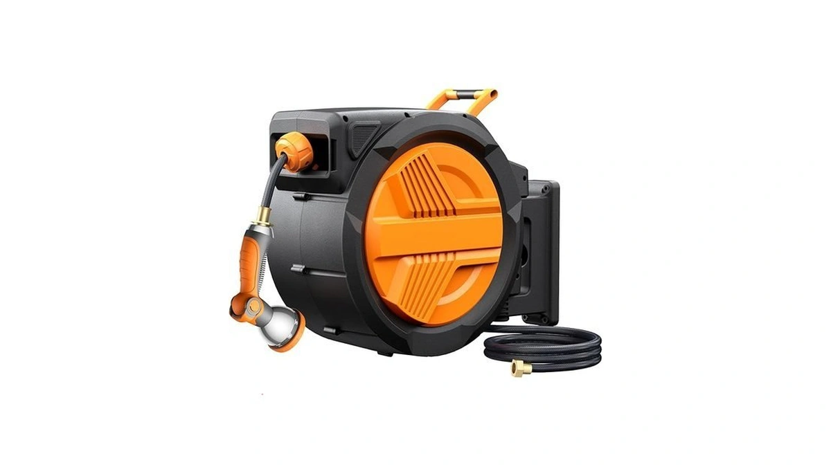Retractable Garden Hose Reel 1/2” X 100ft, Auto Rewind Hose