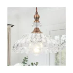Qapkgh 9.8" Vintage Pendant Lights For Kitchen Island, Small Brass