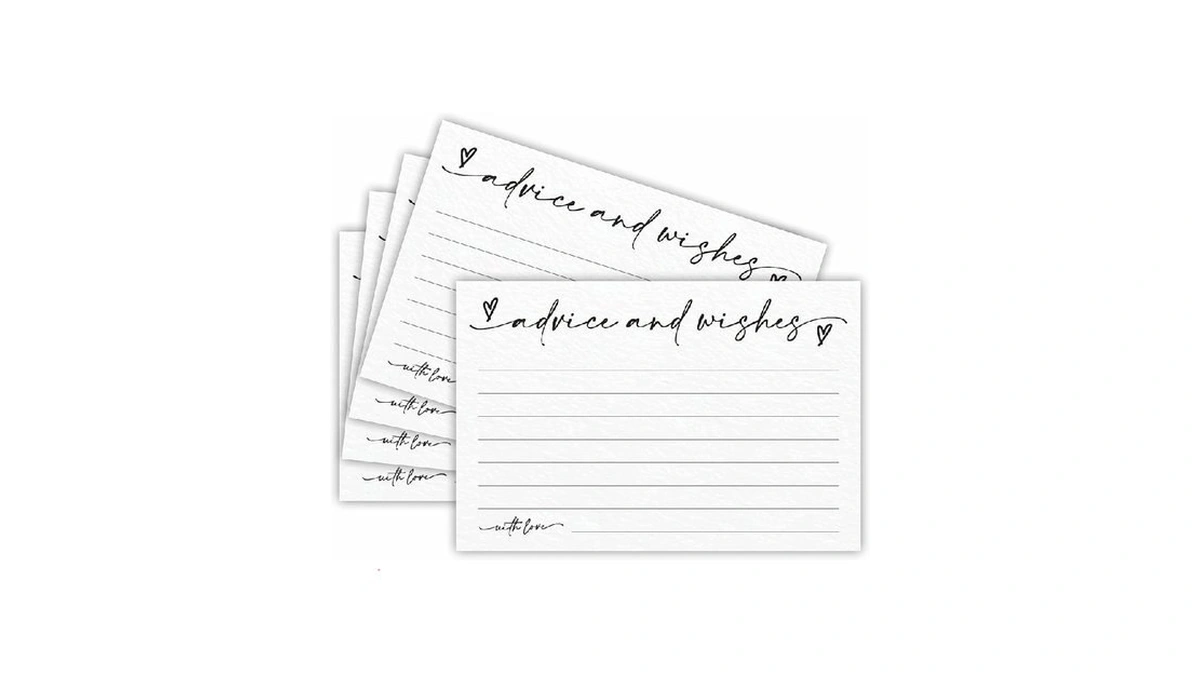 Nuckxy 30 Advice & Wishes Cards - Minimalism White -