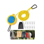 Packgoape Retractable Camping Clothesline, Portable Travel Clothes Line, Windproof Laundry