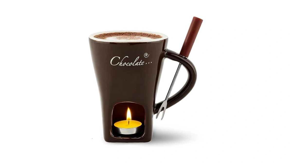 Chocolate Melting Cup Set, Fondue Mug Mini Ceramic Multifunction Pot