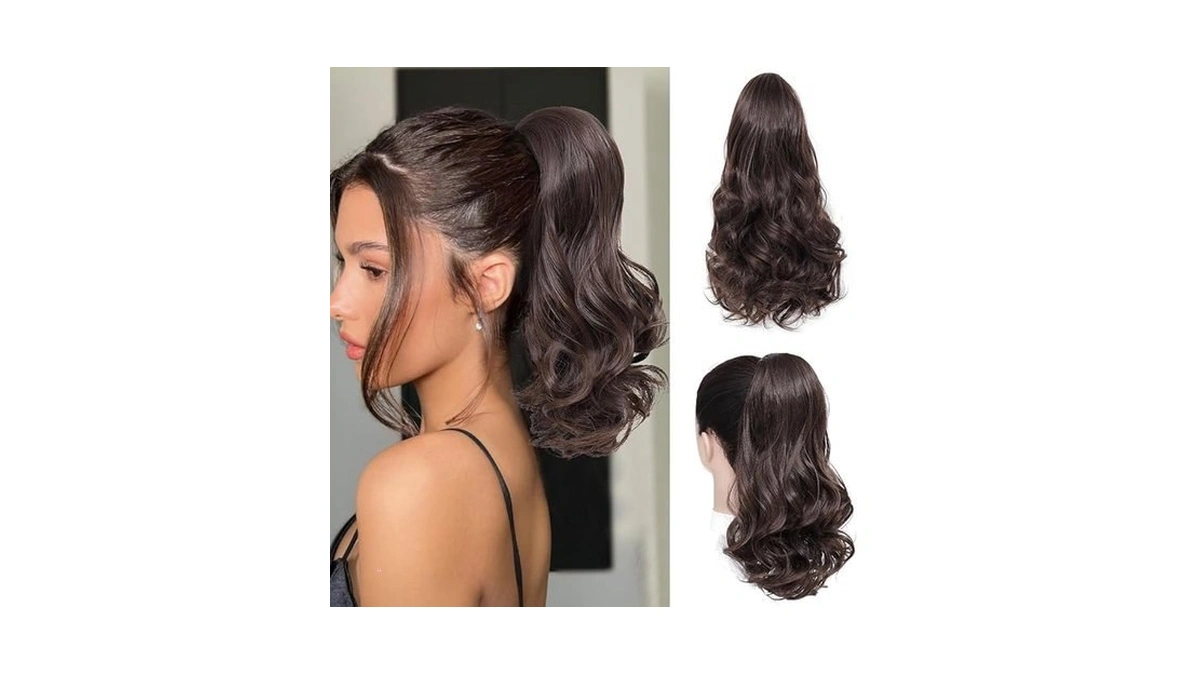 Mychanson 16 Inch Ponytail Extension Drawstring Ponytail For Women Curly