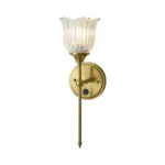 Boxcupin Modern Wall Sconces With Clear Flower Glass Shade 1