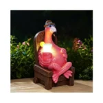 Tiejiajiang Solar Flamingo Garden Decor - Resin Flamingo Decor With