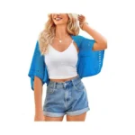 Bb&kk Crochet Shrug For Women Summer Cardigan Bolero Lightweight Batwing