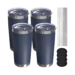 Uirzotn Travel Coffee Tumbler 20oz, 4 Pack Leakproof Travel Coffee