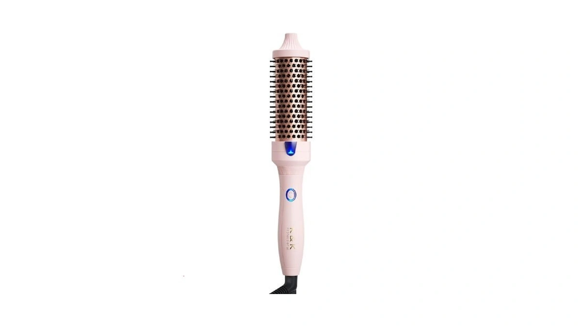 K&k 1.5 Inch Ceramic Tourmaline Ionic Curling Brush Volumizer -