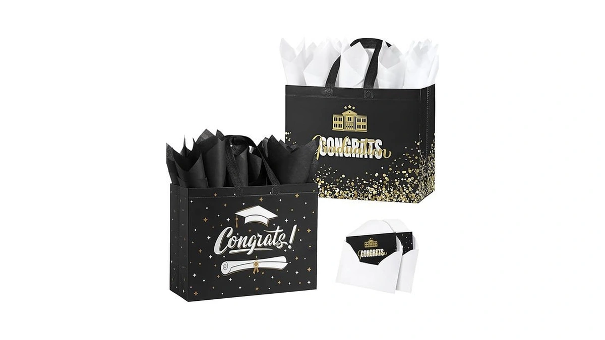 Yangte 2 Pack 13" Large Graduation Gift Bags With Tissue