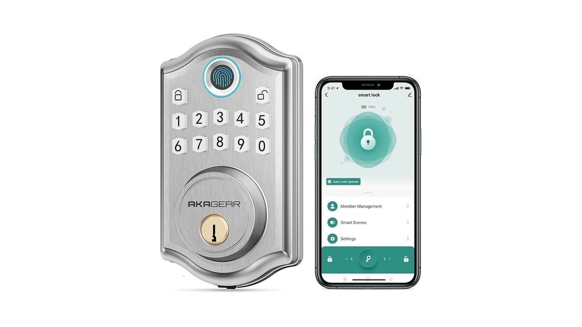 Akagear Keyless Entry Door Lock With Fingerprint - Electronic Keypad