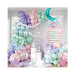 Crossfingers Mermaid Balloon Garland Arch Kit,145pcs Purple Pastel Pink Light