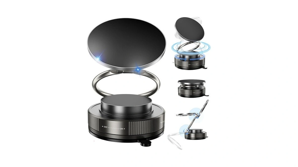 Vacuum Magnetic Phone Holder For Car,2800gf Strong Magnetic Phone Mount,360°