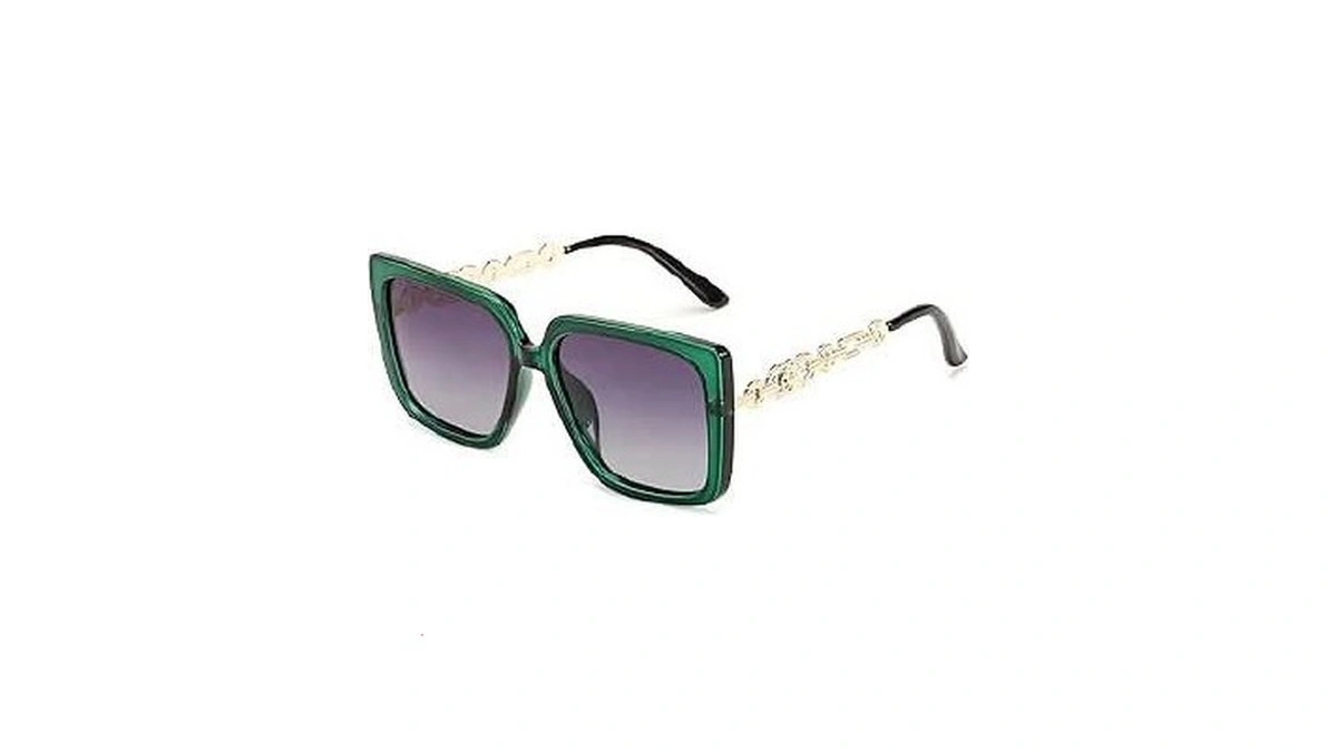 Feisedy Trendy Polarized Cateye Sunglasses Womens Vintage Oversized Square Sunglasses