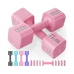 Feierdun 5-in-1 Adjustable Dumbbell Set Of 2, 12lbs/6lbs Hand Weights