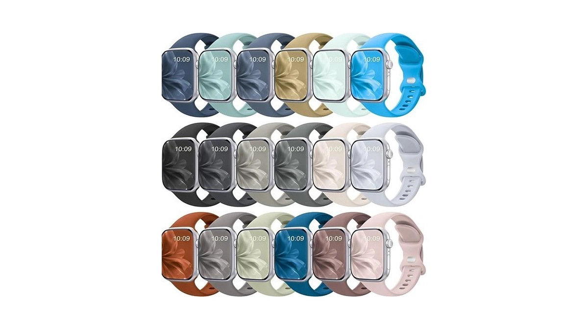 18 Pack Silicone Bands Compatible With Apple Watch 38mm 40mm