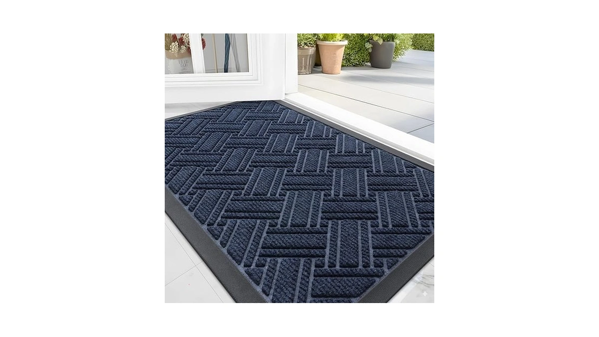 Olanly Indoor Outdoor Mat, Sturdy Natural Rubber Floor Mat, Non