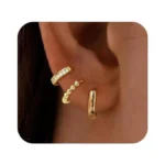 Turandoss Gold Hoop Earrings Set For Women Teen Girls Kids