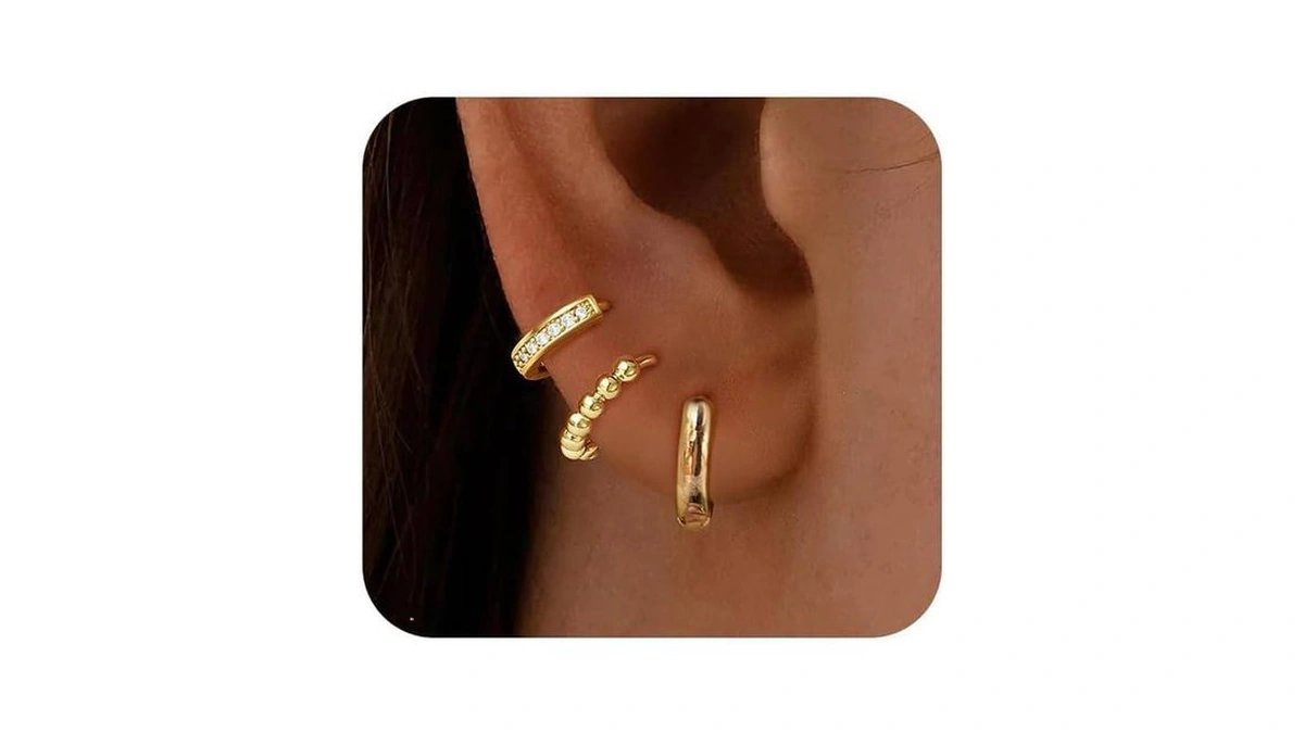 Turandoss Gold Hoop Earrings Set For Women Teen Girls Kids