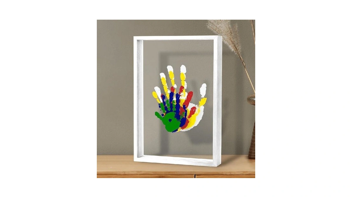 Family Handprint Kit With 6 Colors Baby-safe Paint, Family Hand