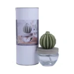 Pretty Valley Home Reed Diffuser Set Ceramic Cactus Fragrance Diffuser-white