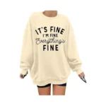 Oversized Sweatshirt For Women Funny Saying Sweatshirts Casual Crewneck Pullover
