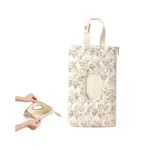 Wipe Holder Floral Diaper And Wipes Pouch Portable Hanging Wipes