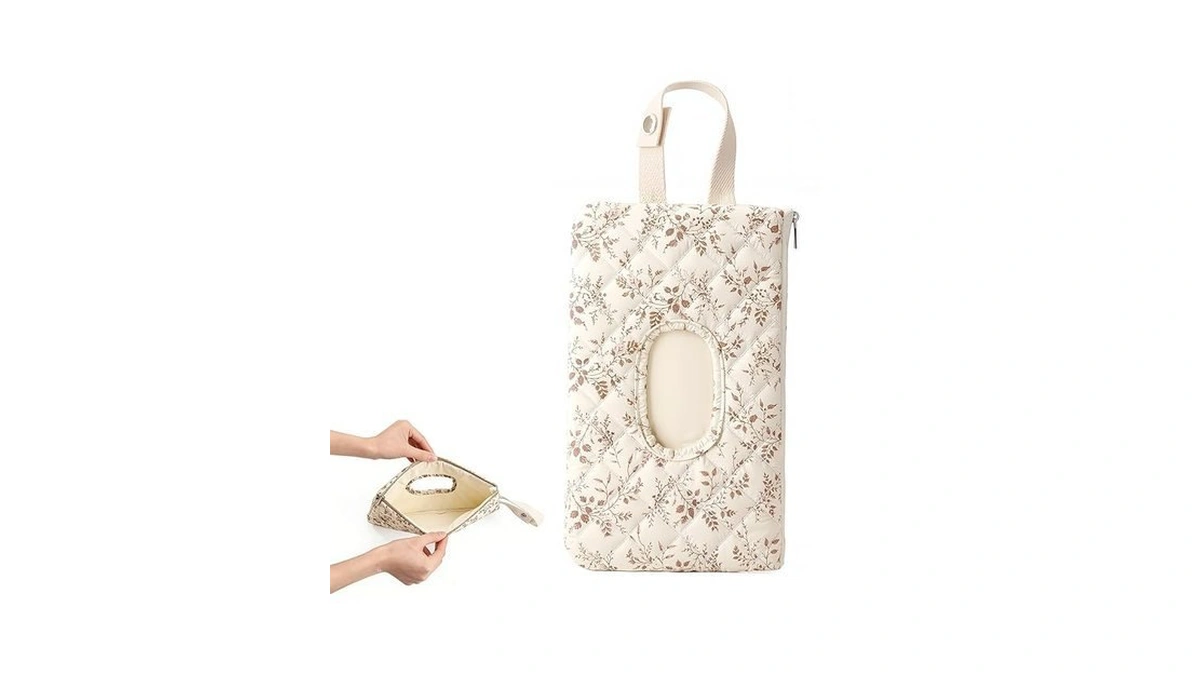 Wipe Holder Floral Diaper And Wipes Pouch Portable Hanging Wipes