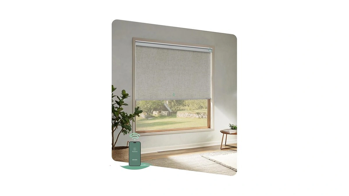 Yoolax Motorized Shades App Control, Blackout Automatic Blinds For Indoor