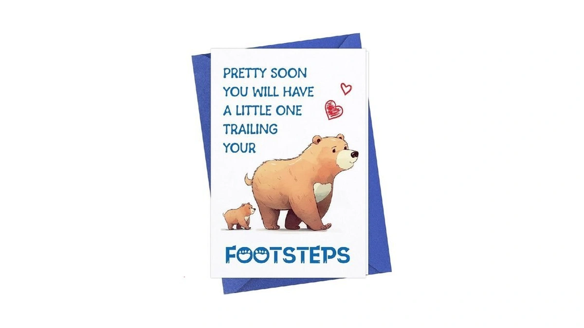Petcee Funny First Fathers Day Cards For Dad From Baby
