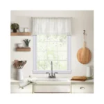 Elrene Home Fashions Cameron Linen Window Valance, 60" W X