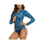 Relleciga Women's Uv Sun Protection Long Sleeve Rashguard Swimsuit Top