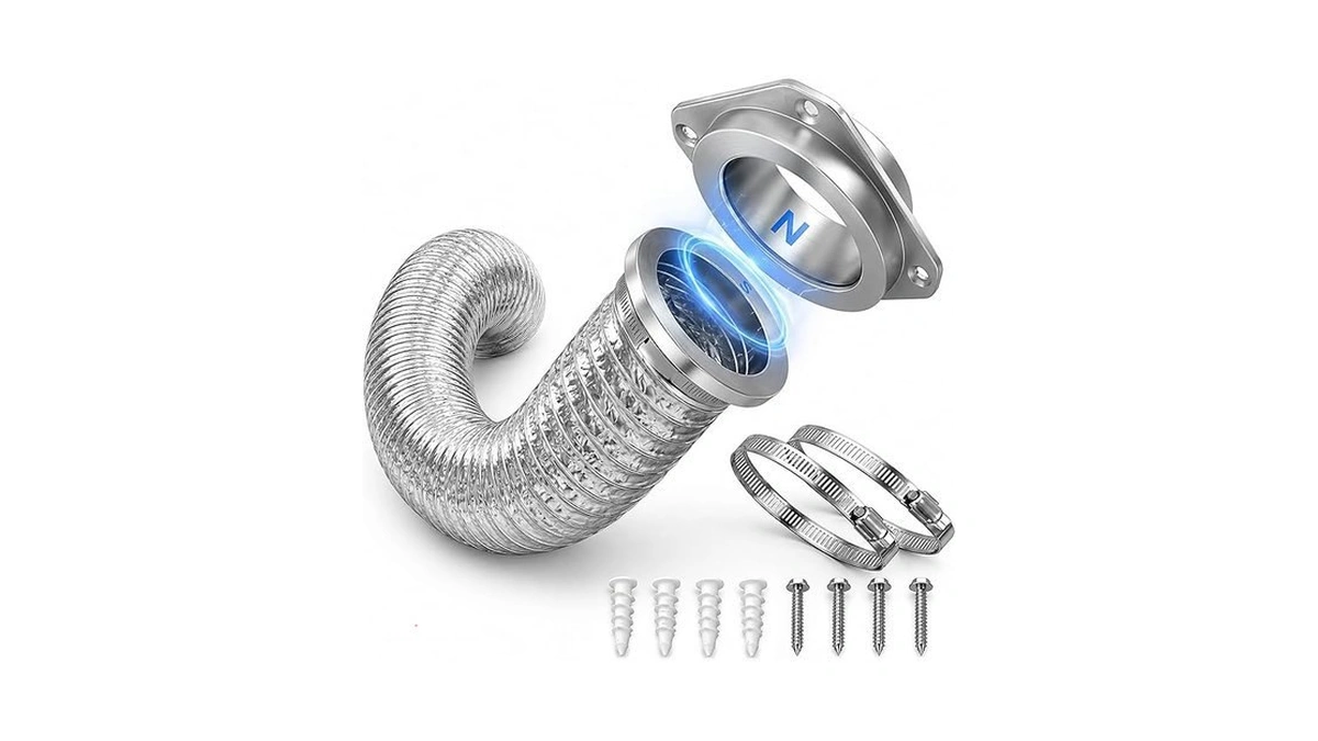 Magnetic Dryer Vent Connector Kit, Quick-connect 4 Inch Dryer Vent