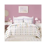 Geniospin Colored Twin Comforter Set For Girls- 6 Pieces Pom