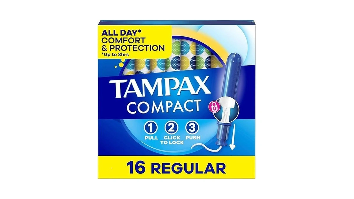 Tampax Compact Pearl Tampons, With Leakguard Braid & Extendable Applicator,