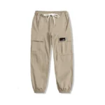 Cromoncent Girls Womens Cargo Pants Elastic Waist Lightweight Outdoor Jogger