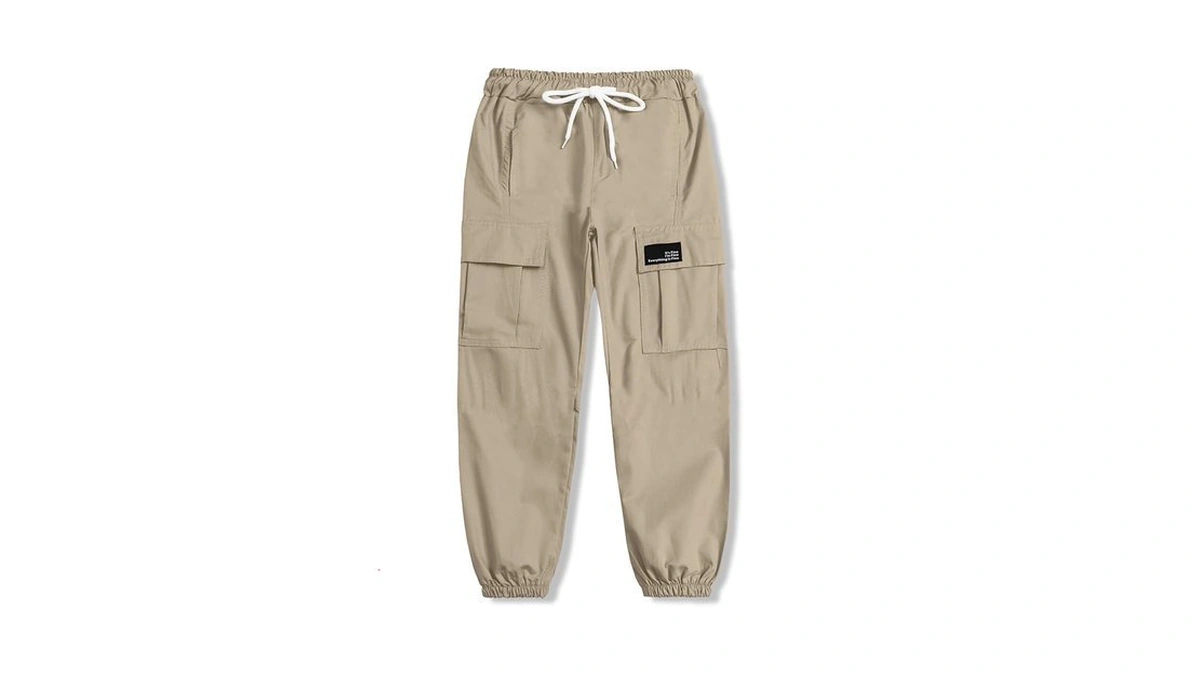 Cromoncent Girls Womens Cargo Pants Elastic Waist Lightweight Outdoor Jogger