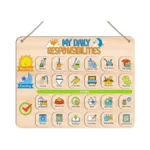 Ainbin Responsibility Chart For Kids, 2 In 1 Morning Bedtime