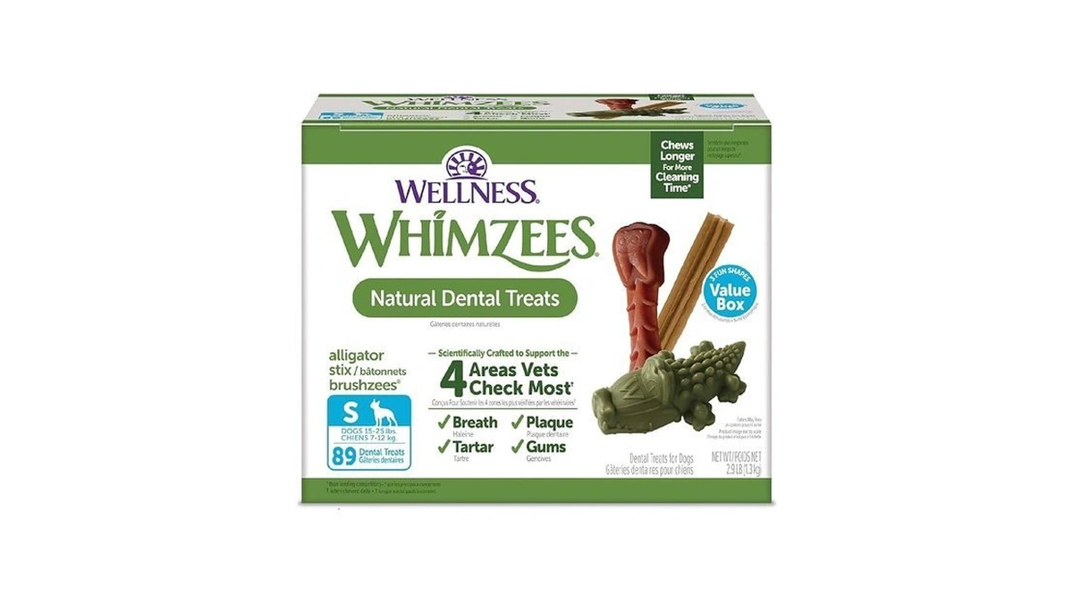 Wellness Whimzees Value Pack Natural Dog Dental Treat, Chews, Freshens