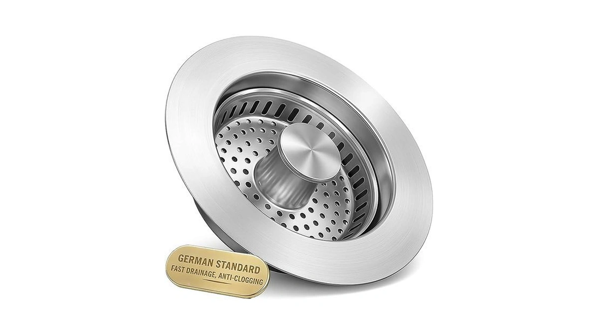 Upgraded 3-in-1 Kitchen Sink Drain Strainer With Solid Brass Core,