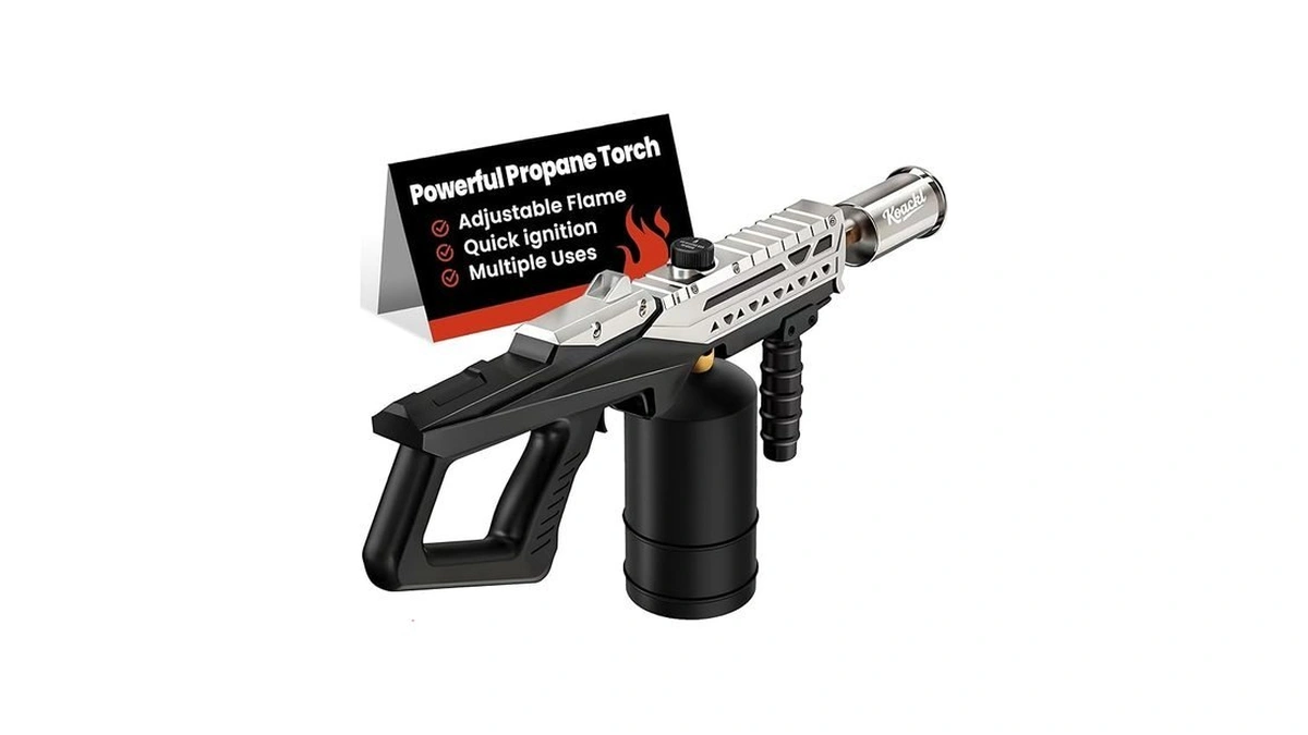 Koackl Powerful Propane Torch Gun, Kitchen Torch With Adjustable Flame,