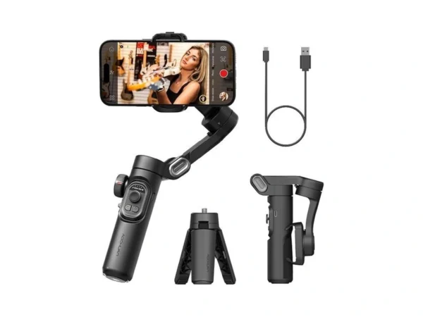 Aochuan Phone Gimbal Stabilizer, 3-axis Smartphone Foldable Handheld Gimbal For