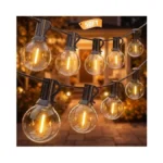Kivonfa 50ft Outdoor String Lights - Shatterproof G40 Led Bulbs,