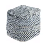 Signature Design By Ashley Chevron Handmade Woven Pouf 18 X