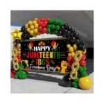 Juneteenth Decorations,167pcs Balloon Garland Arch Kit With Large Juneteenth Banner,african
