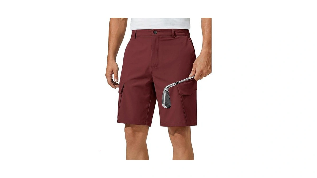 Runcati Mens 9" Golf Shorts Quick Dry Stretch Lightweight Elastic