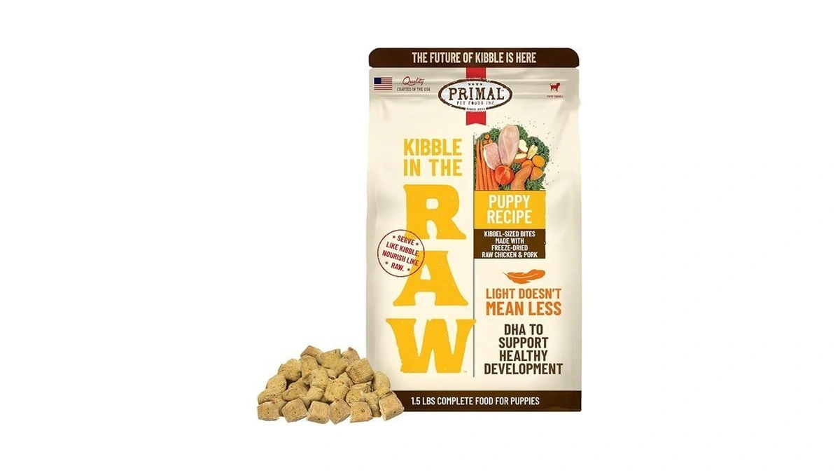 Primal Kibble In The Raw, Freeze Dried Dog Food, Puppy