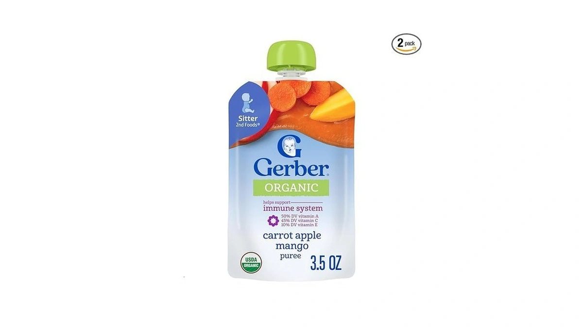 Gerber Stage 2 Baby Food, Organic Carrot Apple Mango, Baby