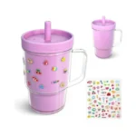 Avalessia Baby Straw Cups For Toddlers 1-3 With Silicone Straw