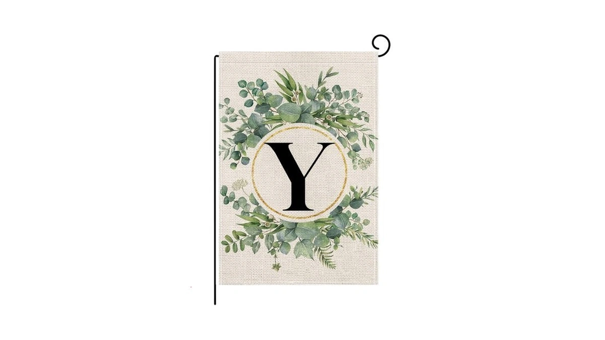 Wyooxoo Monogram Letter B Floral Garden Flag 12x18 Inch Double
