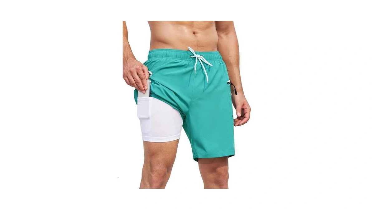 Silkworld 7 Inch Swim Trunks For Men Swimsuit With Compression